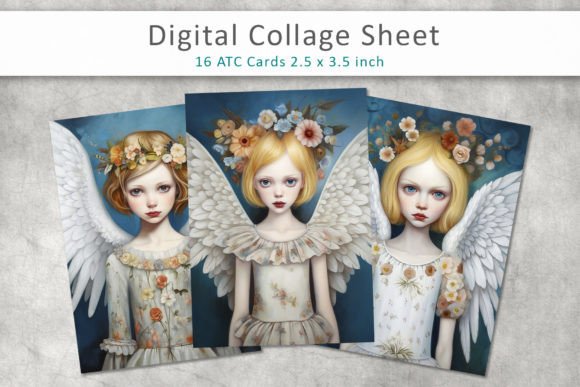 Download Angel ATC Cards, Digital Collage Sheets - Digital collage sheets Collection