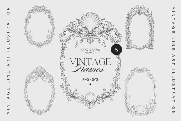 Download 5 Vintage Baroque Frames - Premium Resources