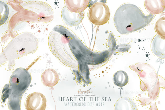 Download Watercolor Whale Cliparts - Watercolor whale Collection