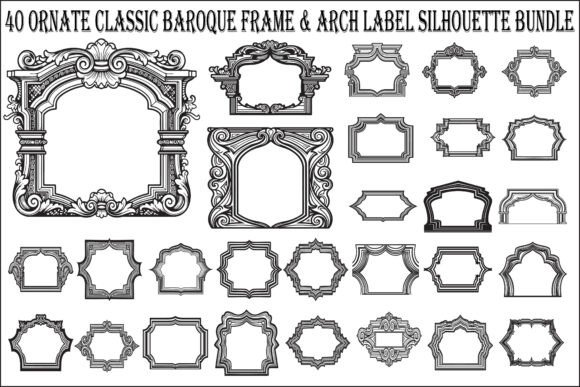 Download Classic Baroque Arch Label Bundle - Premium Resources