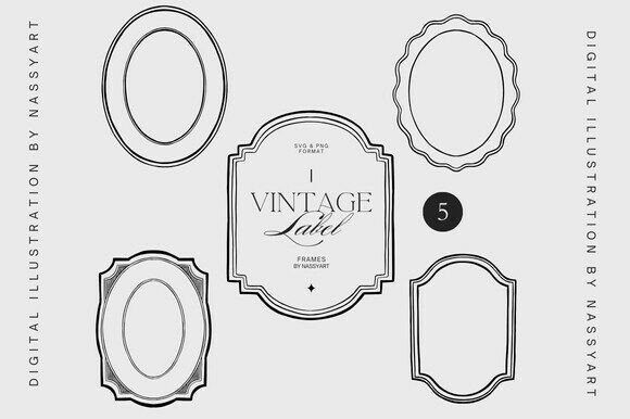 Download 5 Classic Baroque Label Frames - Premium Resources